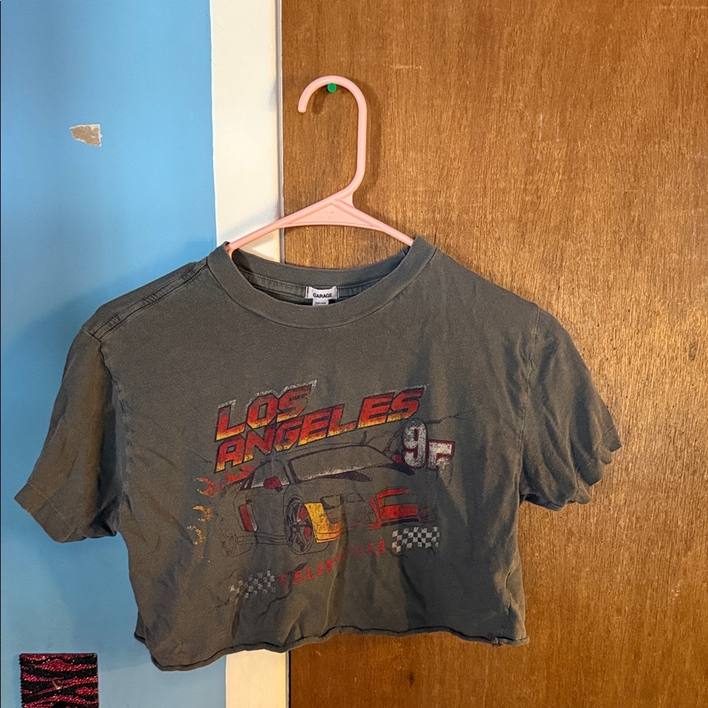Graphic crop T-Shirt - Gray